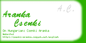 aranka csenki business card